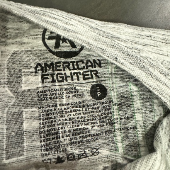 EUC Womens American Fighter Mexico Heathered Gray T-Shirt Size Small S - Picture 2 of 3
